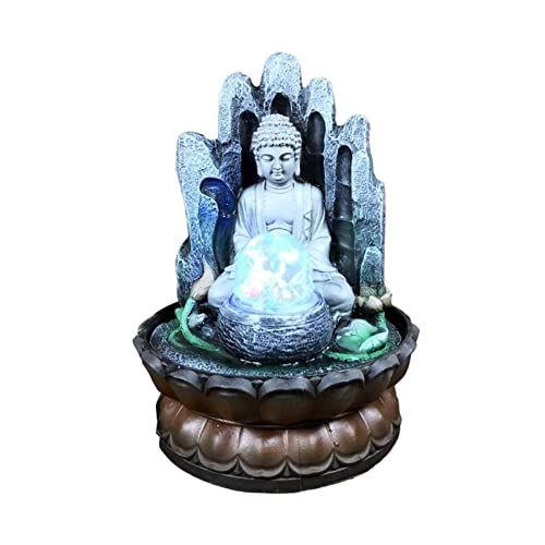 ATORSE® Buddha Water Fountain Waterfall Zen Desk Ornaments Bedroom Spa Decor