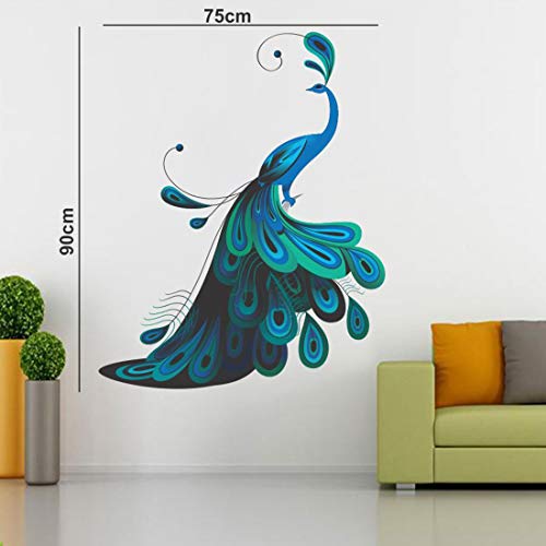 Modern Peacock Self Adhesive VinylWaterproof Decorative Wall Stickers for Hall, Bedroom, Kitchen and Furniture