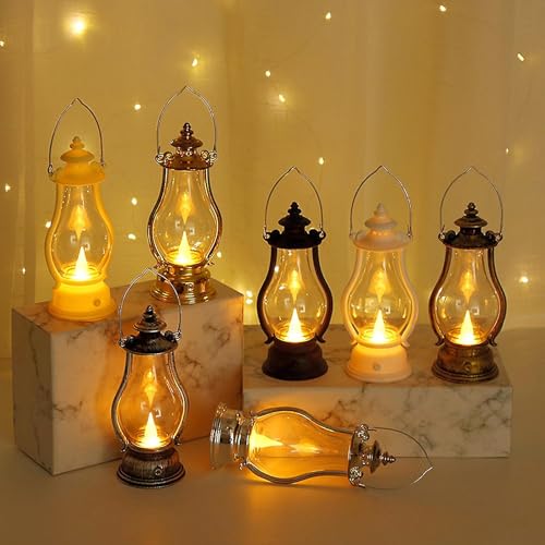 Super Adorazone Acrylic Battery Operated Lantern Lamp LED Candle for Home Decoration (Pack of 12) Pack Includes: Lantern Lamp LED Candle