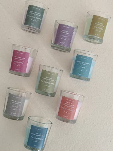 SOEL Scented Shot Glass Candles - Set of 4 (Balsom Cedarwood, Spiced Apple, Twisted Peppermint & Vanilla)