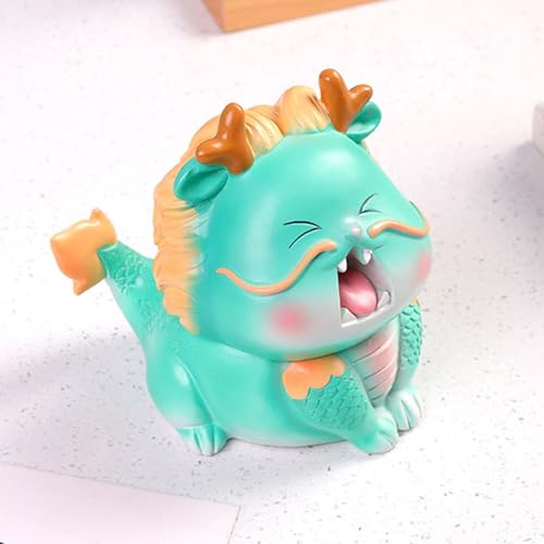 MYADDICTION Small Dragon Statue Ashtray Chinese New Year Dragon Figurine for Office Desk