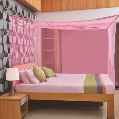 Divayanshi Pink Mosquito Net for Single Bed/Double Bed, 5x7 Insect Protection Net