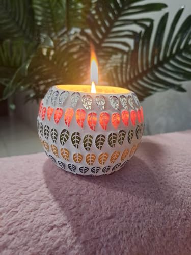 Dazzling Handmade Mosaic Jar Scented Soy Wax Candle for Home Decor - Eco-Friendly, Long-Lasting Aromatherapy Candle - Perfect for Relaxation, Meditation, and Home Ambiance