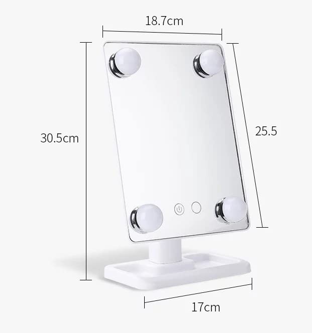 Coslifetore- Led mirror Portable- Colour changeable, dimmable mirror with 360 degree rotation.