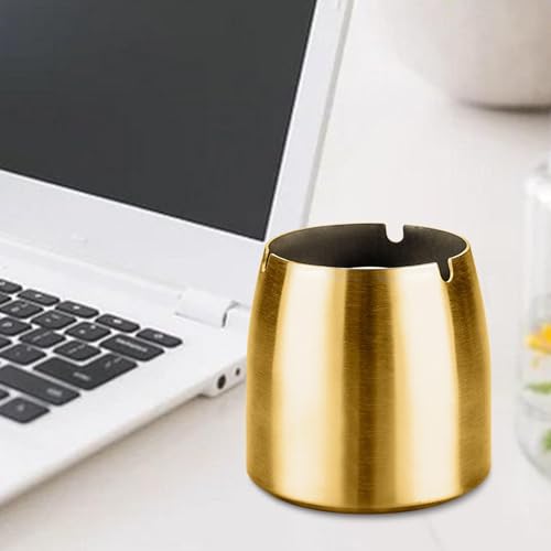 MERISHOPP®Tapered Ash Holder Portable Stainless Steel Ashtray for Villas Outdoor Patio Gold|Home & Garden|Home & Garden|Home & Garden|1 Stainless Steel Ashtray