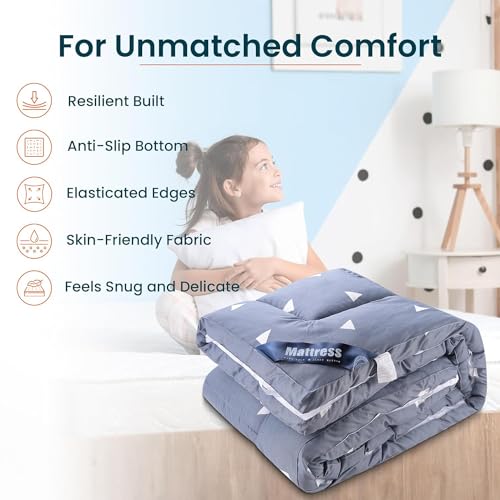 Urbane Home Mattress Topper/Padding|Mattress For Comfortable Sleep 3 x 6.5 Feet|Blue