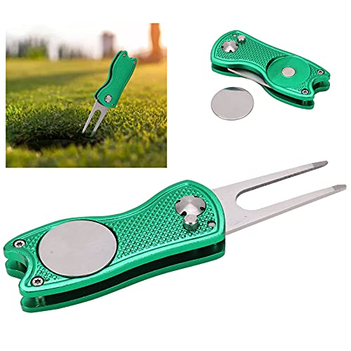 Divot Repair Tool, Divot Repair Tool Corrosion‑Resistant Light Weight for Repair Courses(Green)