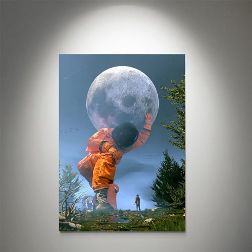 GADGETS WRAP Canvas Gallery Wrap Framed for Home Office Studio Living Room Decoration (9x11inch) - Lunar Dreams