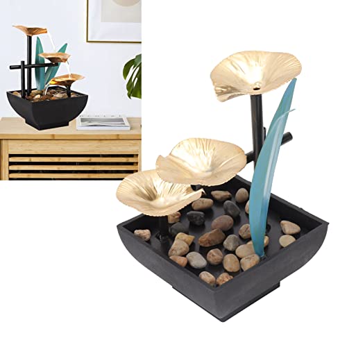 Ubersweet® Water Fountain Decoration, Continuous Water Circulation Mini Tabletop Decoration Fountain 3 Layers for Home