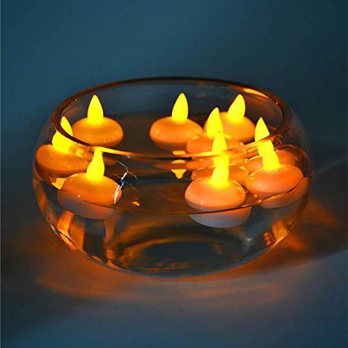 TEDTECH LED Floating candles, Water sensor Decorative candles, Battery operated LED Candles (Set of 24)