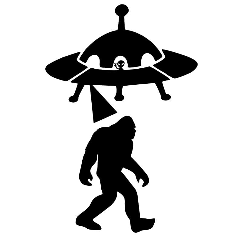 GADGETS WRAP Wall Decal Vinyl Sticker Wall Decoration - Sasquatch Abduction UFO Alien