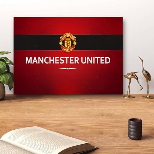 GADGETS WRAP Canvas Gallery Wrap Framed for Home Office Studio Living Room Decoration (14x11inch) - Manchester Utd