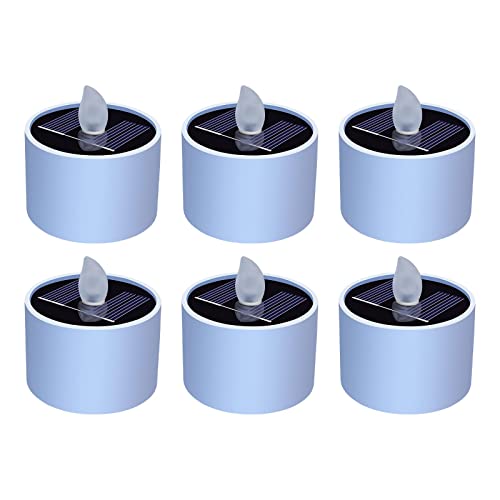 SECRET DESIRE Waterproof Flameless Led Tea Lights Solar Powered for Home Outdoor Party