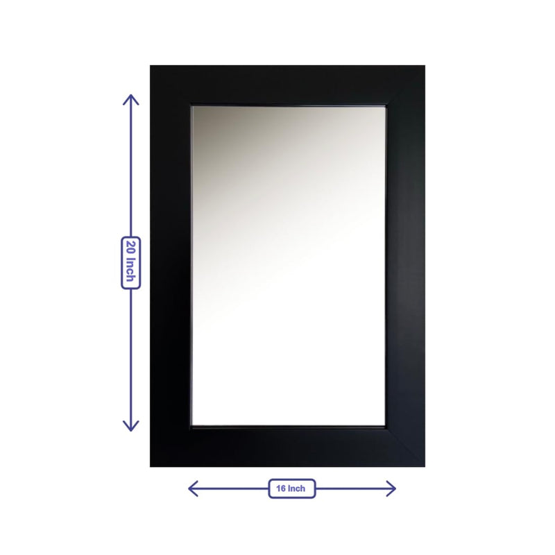 Dj Arts Black Wood Mount Frame, 16x20 Frame Mirror Rectangle Wall Mount Black Mirror (16x20 Black)