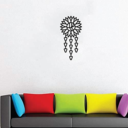 VVWV® Flower Dream Catcher Wall Stickers for Living Kids Girls Boys Bedroom Home & Kitchen Hall Wall Vinyl Decor L x H 30 x 60 Cms