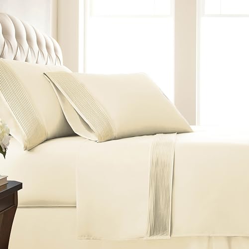 Southshore Fine LinensÃƒÂ‚Ã‚® - 4 Piece - Extra Deep Pocket Pleated Sheet Set , CALIFORNIA KING , OFF WHITE by Southshore Fine Living, Inc.