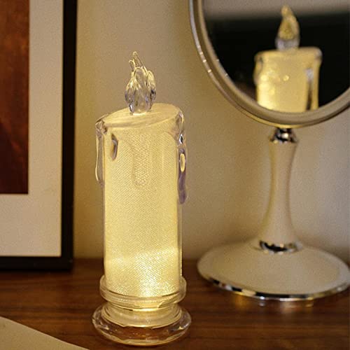 ATORSE® Led Electronic Candle Flameless Romantic Creative for Christmas 5Cmx16Cm