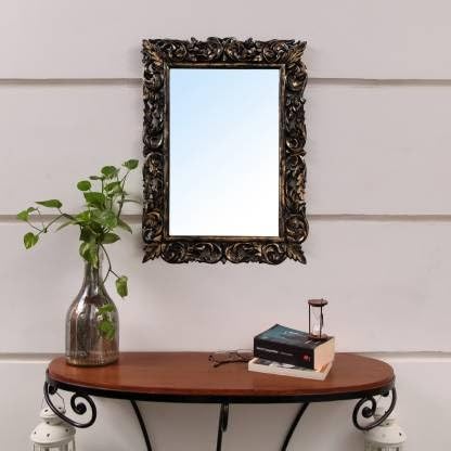 Vas Collection MDF Mirror Frame Fro Wall Decor,Bedroom,Living Room,Bathroom & Hallway (White Antique)