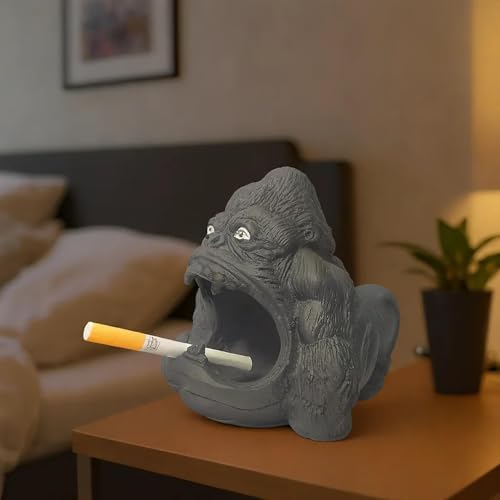 Alice Enterprises, Gorilla Shaped Ceramic Ashtray for Smoking, 18cm