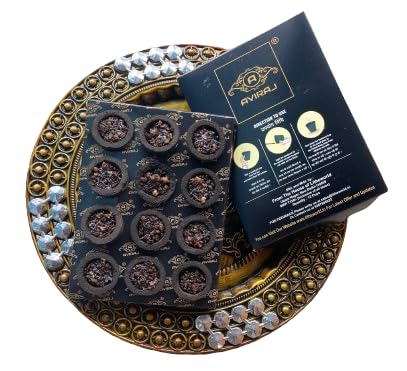 Aviraj (24 Cups) Natural Loban Dhoop Cup for Pooja I Hawan Cup Sambrani Natural Herbs Added Dhup Cups