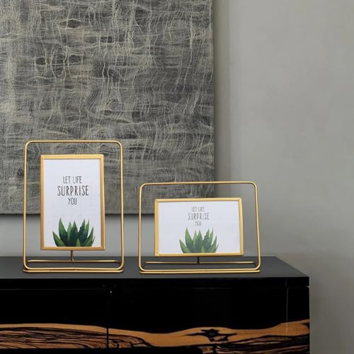 Penny Wise® | Trending Slim Gold Metal Photo Frame | Durable & Tarnish Resistant Gold | Eco Friendly Metal | Classy Looking Desk Accessory | Home & Office Decor | Single Piece (Vertical Orientation)