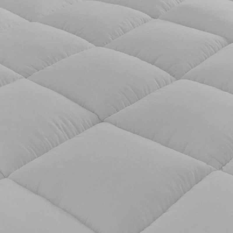 Jaipur Linen 800GSM Hollow Fibre Mattress Padding/Topper Grey Queen Size Bed-60 Inch X 72 Inch