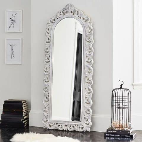 The Zara Enterprises Wooden Mirror Frame White Deco Size 24×60 inch Without Mirror Only Frame Amazing Look Somthing is Different