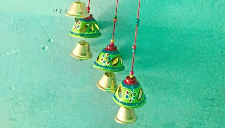 Surya Art Gallery Wind Chime Door Hanging top mensan Green Set of1 pc