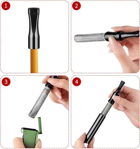 kesig® Hand-Held Odour-Proof for Dads Gift Ashtray Smoking Outdoor Car,Car Ashtray Portable Metal Mini Smokeless Ashtray