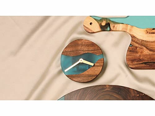 SILKEN Island Paradise Wood Epoxy Table Clock