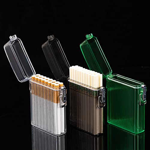 Cigarette Holder Box, Large Capacity Present Cigarette Case Clear for Family (Black)