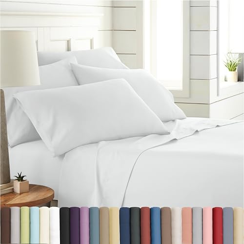 Southshore Fine Linens 6 Piece - Extra Deep Pocket Sheet Set - WHITE - California King by Southshore Fine Living, Inc.