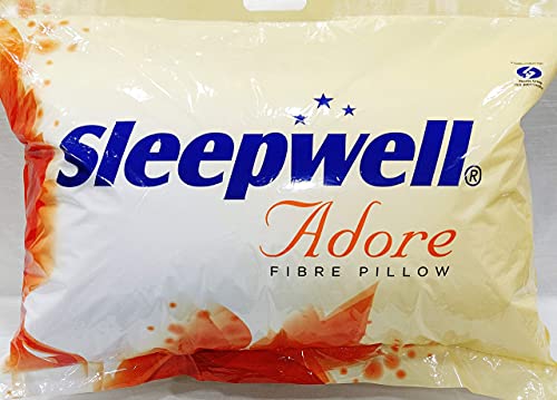 Sleepwell Polyester fiber Pillow, 27 x 17, White, 2 Pieces