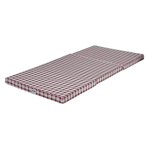 COLOFLY Dual Comfort Reversible | Foldable UHD Foam | Single Bed Mattress | 3 Fold Maroon | (72x35x2)