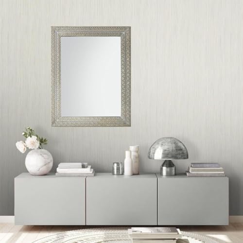 WILDWOOD Mango Wood Wall Mirror | Floral Wall Mirror Frame | Wall Hanging | without Mirror | Only Frame with Out Mirror (48"x36")(Natural Finish)