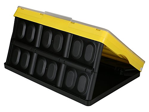 BUCKLE UP Multipurpose Foldable Storage Box with Lid (Yellow and Black)