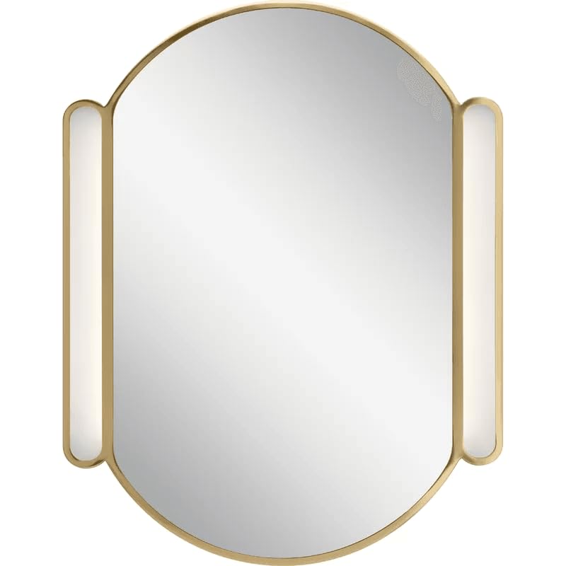 ARTESSA Vanity Essentials Oblong LED Mirror for Bathroom with Metal Frame, 3-Colour LED, Antifog (60 x 90 CM) (Black)