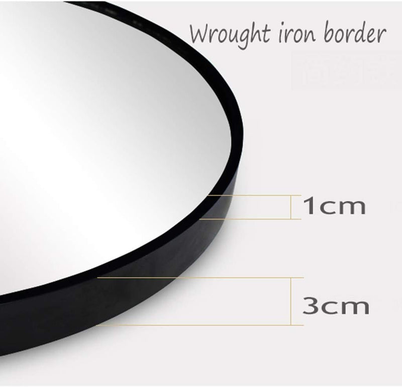 Art Box Bathroom Mirror, Round Wall Shower Mirror, Wrought Iron Frame, Ultra-Clear Mirror, wear-Resistant and Durable, Safe and Stable/Golden Size 18x24Inch