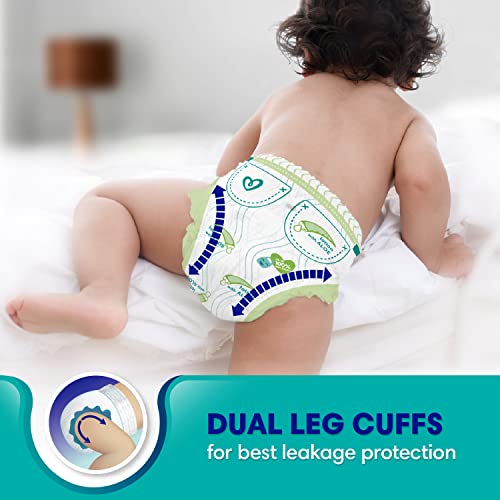 Pampers All round Protection Pants Style Baby Diapers, Large (L) Size, 128 Count, Anti Rash Blanket, Lotion with Aloe Vera, 9-14kg Diapers