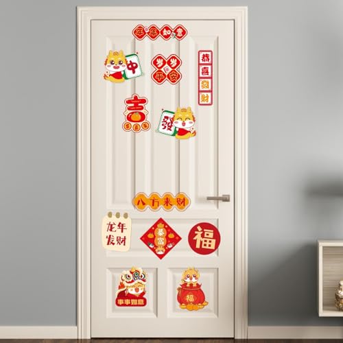 CALANDIS® 6X Chinese New Year Refrigerator Magnets Ornament for Cabinet Door Holiday | 6 Fridge Magnets