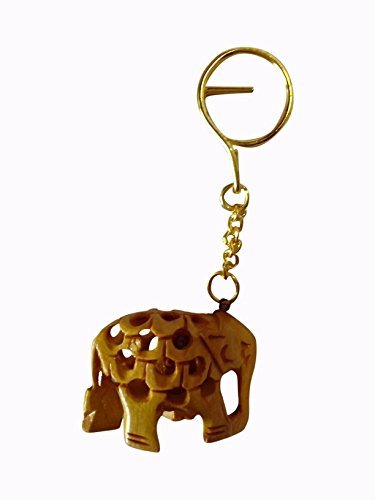 Articia Wooden Black Elephant Key Chain Set of 12 Handmade Decorative Handicraft for Home Decor Gift Item