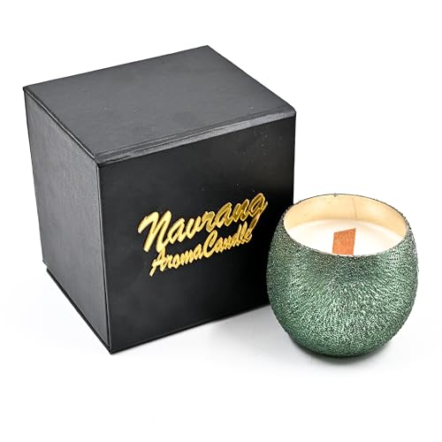 The Remedial Store Dana Matki Candle (36 Hours) | Scented Candle | 100% Soy Wax, Smokeless Candle | Pack of 1 (3/3 inch) | Long Lasting Aroma Candles| Wooden Wicks for Home Décor (Green)