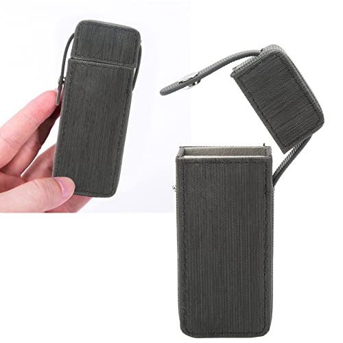 Cigarette Box, Waterproof PU Cigarette Case Delicate Strong for Office (Black)