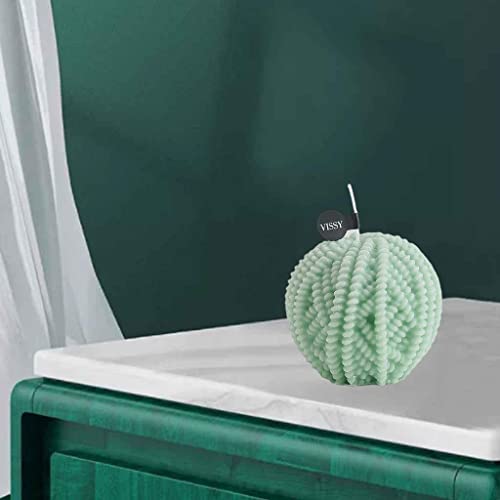 ATORSE® Ball Of Yarn Candle Small Ins Bedroom Office Nursery Decor Dessert Candle Green