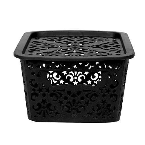 Cutting EDGE Turkish Baskets with Lid for Kitchen | Vegetables | Toys | Accessories (Combo - Brown, Beige, White, Small, Dimension:- 23.5X13.5X10.1 cm)