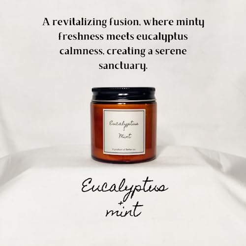 Better co Scented Soy Wax Amber Jar Candle Organic Luxury Aroma Burning Time Upto 20 Hours. Combo Pack of 3. Honeysuckle BlackBerry and Eucalyptus + Mint