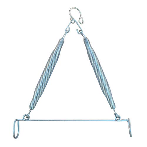 Mojo Toys Spring For Baby Cradle Spring For Swing,Infant Jhula Swing Stainless Steel Spring Set Triangle,Spring For Hanging Cralde,Thottil Kambi Hook,Jhoola,Palna (White) - 2.36X11.02X1.97 Inch