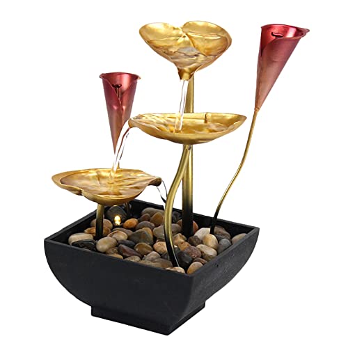 ATORSE® Tabletop Water Fountain Waterfall Desk Ornament for Home Indoor Garden