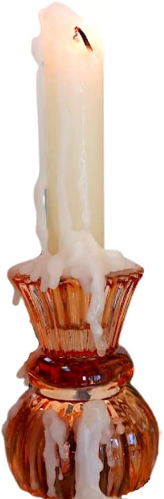 Candlestock Hippie Drippy Drip Candles - Pack of 6 Dripping Taper Candles - Wine Bottle Melting Candles (Ivory)