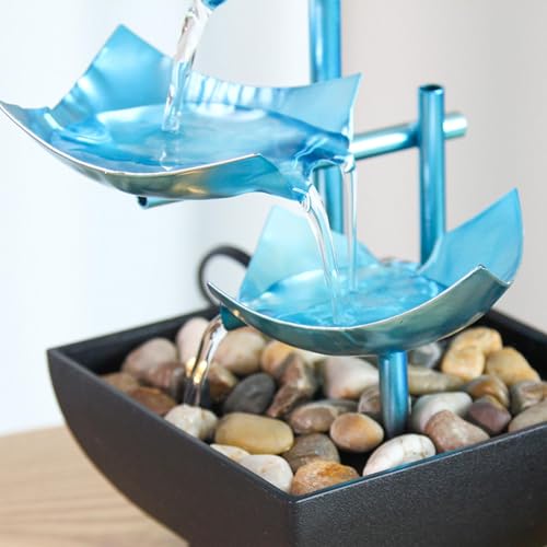 ATORSE® Tiered Water Fountain Decoration Circulates Water Flowing Waterfall Fountain